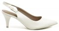 Piccadilly 745045 bílé dámské lodičky s volnou patou | ARNO.cz - obuv s tradicí