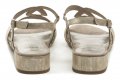 Jana 8-28262-24 béžové dámské sandály na podpatku šíře H | ARNO.cz - obuv s tradicí