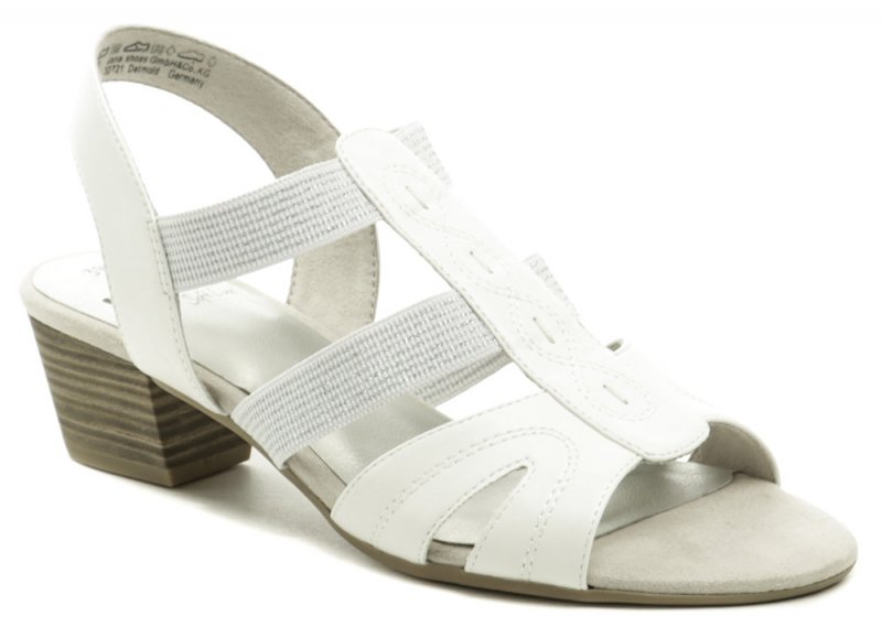 Jana 8-28267-24 bílé dámské sandály šíře H | ARNO.cz - obuv s tradicí