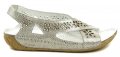 Karyoka 2314-642 stříbrné dámské sandály na klínku | ARNO.cz - obuv s tradicí