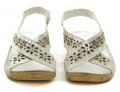 Karyoka 2314-642 stříbrné dámské nadměrné sandály na klínku | ARNO.cz - obuv s tradicí