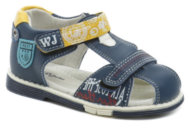 Wojtylko 1S1248 modro žluté sandálky | ARNO.cz - obuv s tradicí