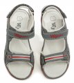 Wojtylko 5S2820 šedo červené chlapecké sandálky | ARNO.cz - obuv s tradicí