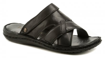 Pánská letní kožená vycházková obuv typu sandály, vyrobena z pravé přírodní kůže. Díky otočnému patnímu pásku můžete mít ze sandálů ihned nazouváky.