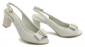 eVento 2099 stříbrné dámské letní lodičky na podpatku | ARNO.cz - obuv s tradicí