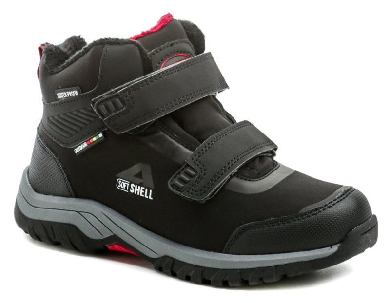 American Club HL33-20 černo červené dětské zimní boty | ARNO.cz - obuv s tradicí
