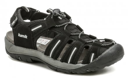 Pánská letní vycházková a trekingová sandálová obuv, vyrobená z kombinace syntetického a textilního materiálu.