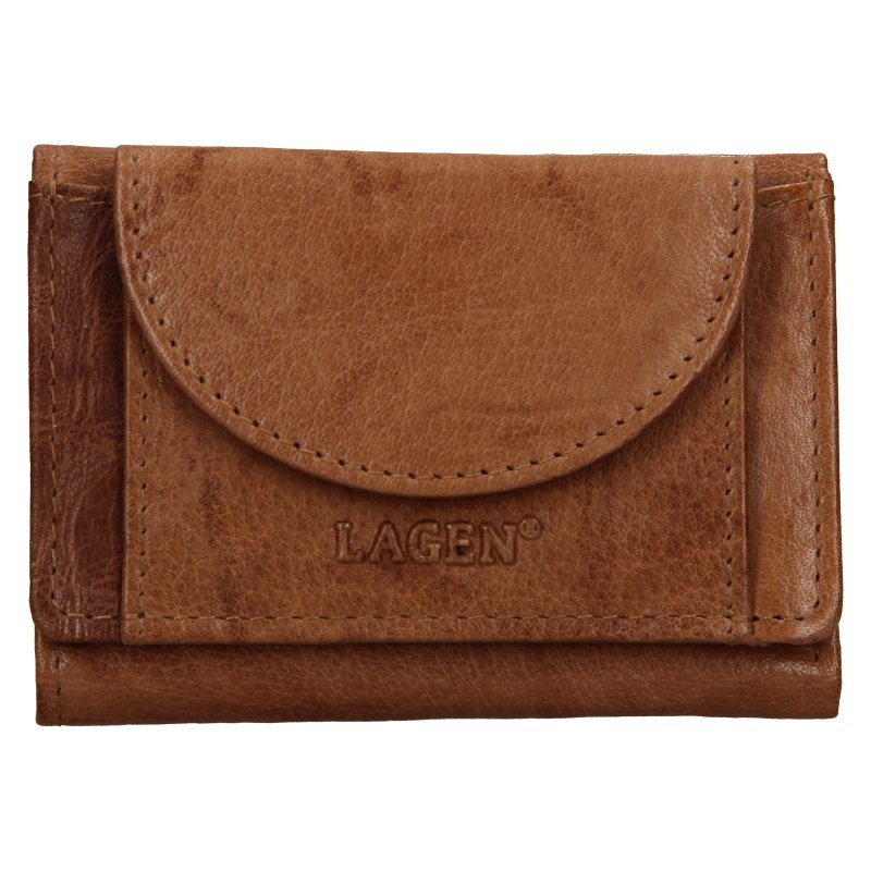 Lagen W-2030 Unisex mini peněženka kožená - světle hnědá | ARNO.cz - obuv s tradicí