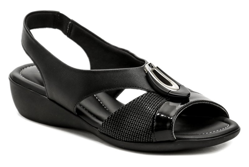 Piccadilly 416086-4 černé dámské sandály na klínku | ARNO.cz - obuv s tradicí
