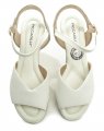 Piccadilly 408167-4 bílé dámské sandály na klínku | ARNO.cz - obuv s tradicí