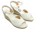 Piccadilly 408167-4 bílé dámské sandály na klínku | ARNO.cz - obuv s tradicí