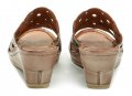 Karyoka 1518 béžové dámské nazouváky na klínu | ARNO.cz - obuv s tradicí