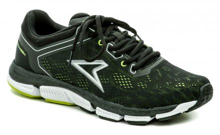 Pánská  celoroční běžecká a vycházková sportovní obuv na šněrování, vyrobená z kombinace textilního a syntetického materiálu.