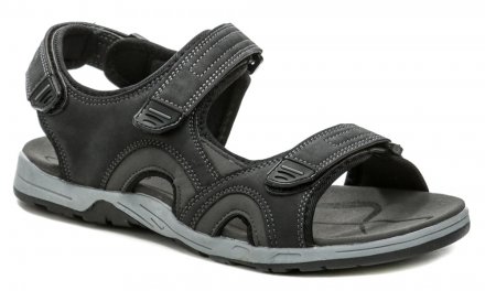 Pánská letní vycházková obuv typu sandály se zapínáním na suchý zip. Obuv je vyrobená z kombinace syntetického a textilního materiálu.
