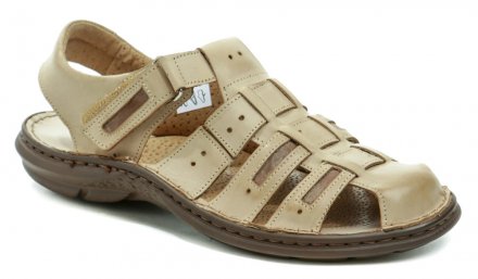 Pánská nadměrná letní vycházková obuv typu polobotky, vyrobená z pravé přírodní kůže.