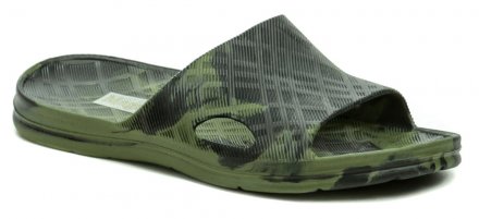 Pánská letní rekreační nazouvací plážová obuv, vyrobená ze syntetického materiálu.