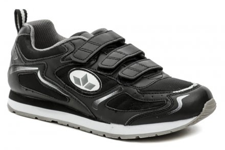 Celoroční sportovní obuv na suchý zip, vyrobená z textilního materiálu v kombinaci se syntetickým materiálem.