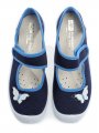 3F dívčí modré baleríny motýl 4A3-19 | ARNO.cz - obuv s tradicí