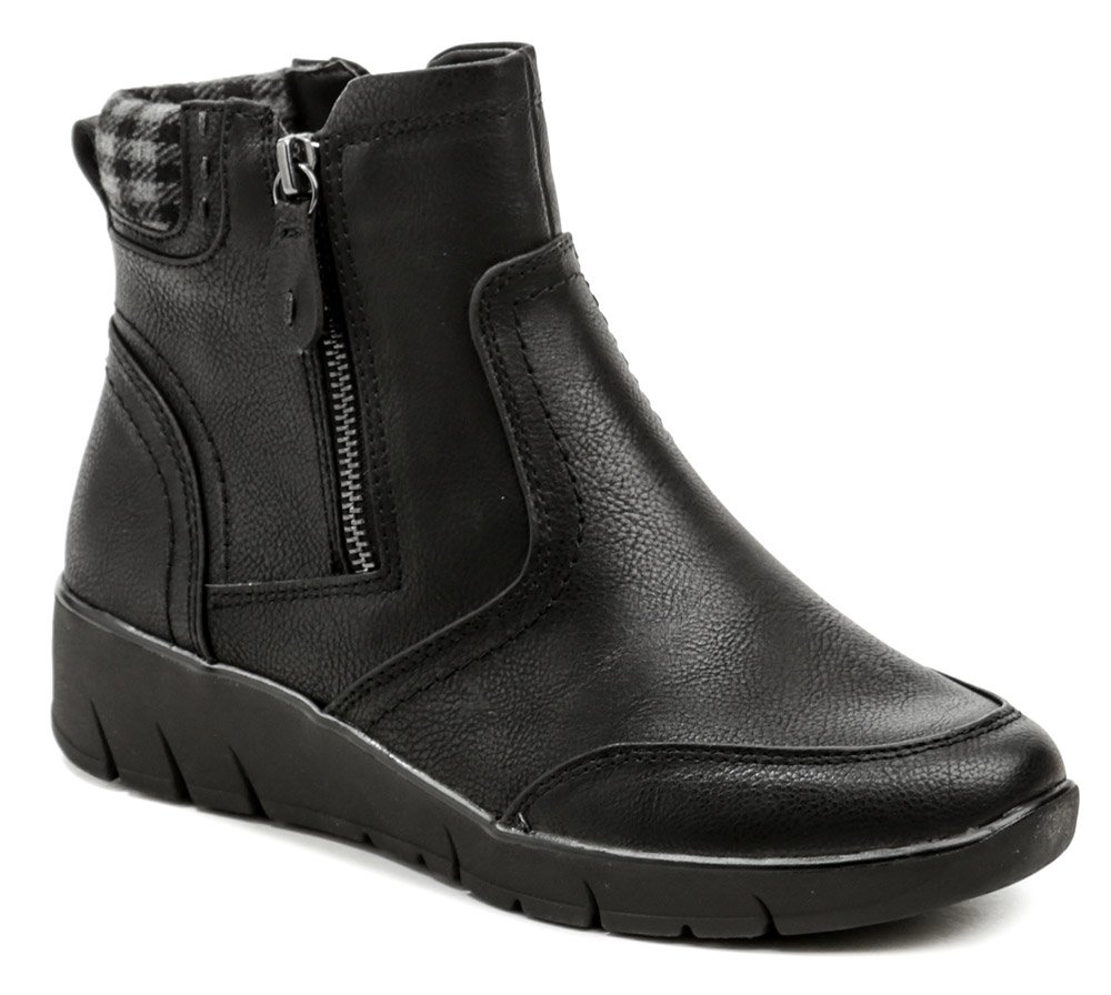 Jana 8-26460-27 černé dámské zimní boty šíře H EUR 36