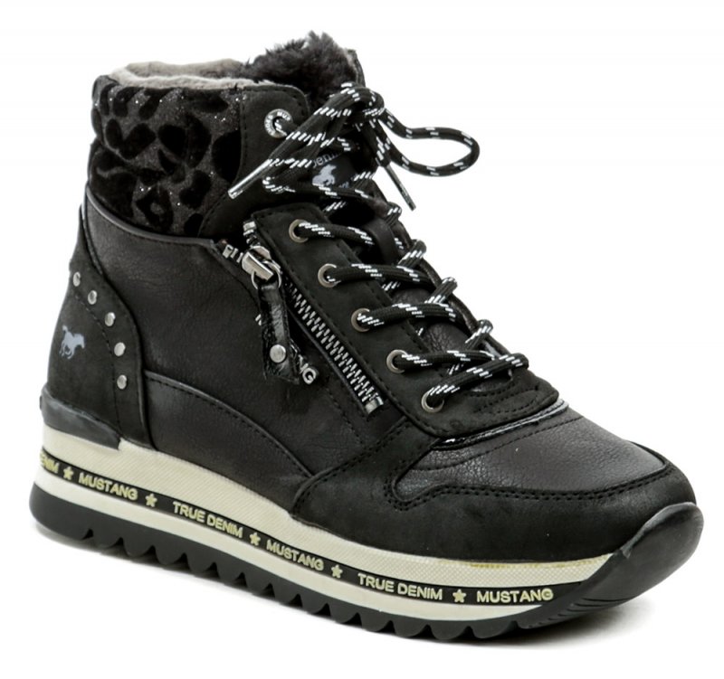 Mustang 1364-503-9 černá dámská zimní obuv | ARNO.cz - obuv s tradicí
