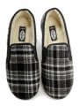 Rogallo 4320-007 černé kárované pánské zimní papuče | ARNO.cz - obuv s tradicí