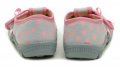 bar3Foot šedo růžová mašlička dívčí bačkory 3BT13-7 | ARNO.cz - obuv s tradicí