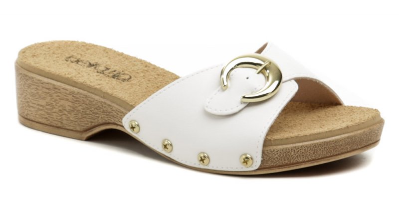 Beira Rio 8456-104 bílé dámské nazouváky na klínku | ARNO.cz - obuv s tradicí