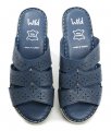 Wild 16312B modré dámské nazouváky na klínku | ARNO.cz - obuv s tradicí