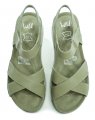 Wild 22056100B khaki dámské sandály na klínku | ARNO.cz - obuv s tradicí