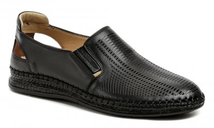 Pánská letní vycházková obuv typu mokasíny. Obuv je vyrobená z pravé přírodní kůže.