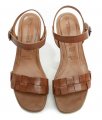 Tamaris 1-28244-28 hnědé dámské sandály na klínku | ARNO.cz - obuv s tradicí