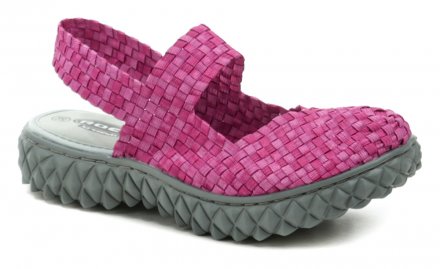 Originální dámská letní vycházková a rekreační gumičková obuv Rock Spring, vyrobená z textilního materiálu, který je tvořen gumičkami.
