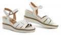 Tamaris 1-28243-28 bílé dámské sandály na klínku | ARNO.cz - obuv s tradicí