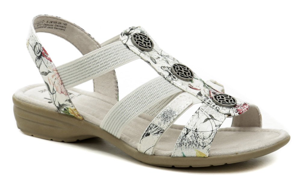 Jana 8-28165-28 bílé dámské sandály šíře H EUR 37