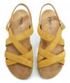 IMAC 190716 okrové dámské sandály na klínku | ARNO.cz - obuv s tradicí