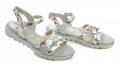 Jana 8-28660-28 bílé květové dámské sandály šíře H | ARNO.cz - obuv s tradicí
