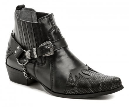 Pánská kotníčková westernová obuv, vyrobená z pravé přírodní kůže.