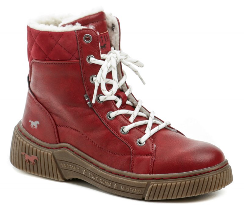 Mustang 1436-602-5 červená dámská zimní obuv | ARNO.cz - obuv s tradicí